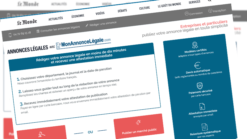 Annonces légales : « Le Monde » opte pour une solution lyonnaise